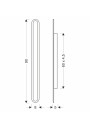 Kinkiet zewnętrzny Stick 28 W LED 3000 K czarny 90 cm - wymiary produktu