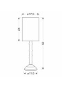Lampa stołowa Cardinale 1xE27 szary 17,5 cm - wymiary produktu