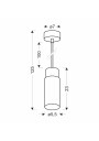 Lampa wisząca Gu10 1xGU10 biały 5,5 cm - wymiary produktu