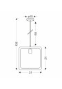E27 pendant light 1xE27 black / beige 31 cm - product dimensions