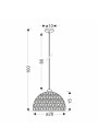 Lampa wisząca E27 1xE27 biały 28 cm - wymiary produktu