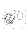 Lampa ścienna E14 1xE14 czarny 16 cm - wymiary produktu