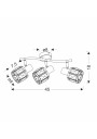 Lampa sufitowa E14 3xE14 czarny 45 cm - wymiary produktu