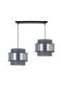 Lampa wisząca E27 2xE27 szary 55 cm