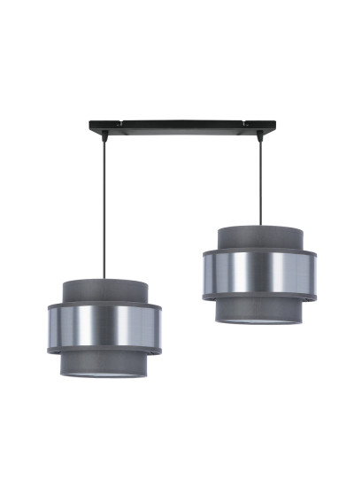 Lampa wisząca E27 2xE27 szary 55 cm
