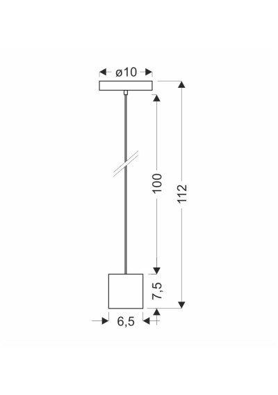 Cubick pendant light 1xE27 green 6,5 cm - product dimensions