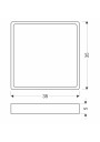 Plafon Quattro 18 W LED 4000 K mosiężny 35 cm - wymiary produktu