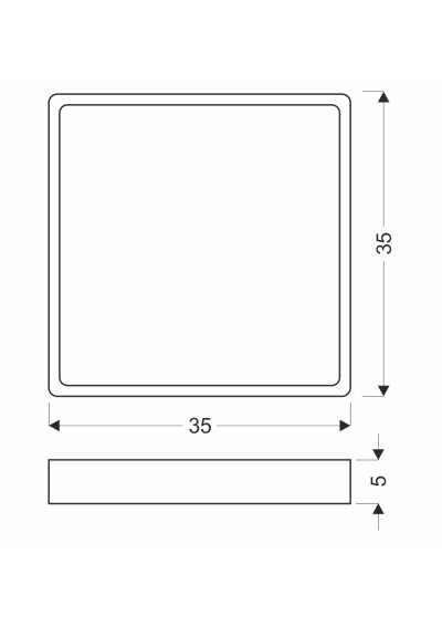 Quattro ceiling light 18 W LED 4000 K mosiężny 35 cm - product dimensions
