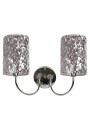 Lampa ścienna Deimos 2xE14 czarny + chromowy 29 cm