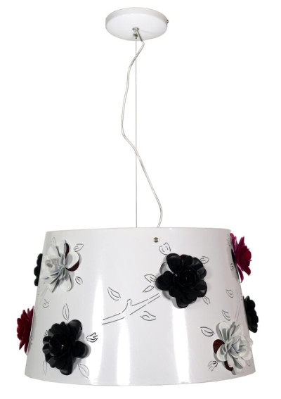 Rosa pendant light 1xE27 white 40 cm