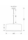 Shanti pendant light 1xE27 black 40 cm - product dimensions