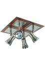 Modeno ceiling light E27 chromee / drewno 24,5 cm