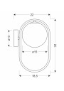 Lampa ścienna G9 G9 srebrny 22 cm - wymiary produktu