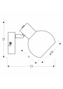 Lampa ścienna Novo 1xE14 srebrny 13 cm - wymiary produktu