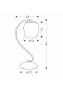 E27 table lamp 1xE27 patynowy / cream 21 cm - product dimensions