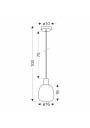 Lampa wisząca Gu10 GU10 szary 16 cm - wymiary produktu