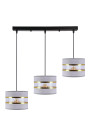 Pandy pendant light 3xE27 black, grey / gold 75 cm