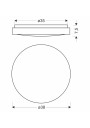 3000/4000/6000K ceiling light 24 W LED 3000 K white 38 cm - product dimensions