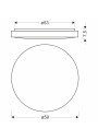 Tens ceiling light 24 W LED 3000 K white 59 cm - product dimensions