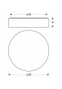 Figaro ceiling light 24 W LED 3000 K white 38 cm - product dimensions