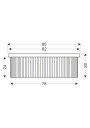 Maranga ceiling light 10xE14 chromee 85 cm - product dimensions