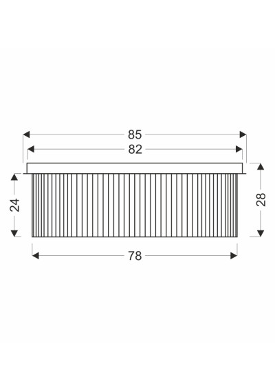 Lampa sufitowa Maranga 10xE14 złoty 85 cm - wymiary produktu