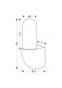 Kinkiet zewnętrzny Gu10 1xGU10 czarny 9,5 cm - wymiary produktu