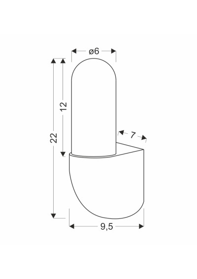 Kinkiet zewnętrzny Gu10 1xGU10 czarny 9,5 cm - wymiary produktu