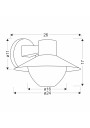 E27 outdoor wall light 1xE27 black 27 cm - product dimensions