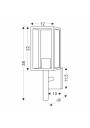 E27 outdoor wall light 1xE27 black 19 cm - product dimensions