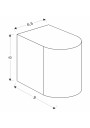 Kinkiet zewnętrzny Gu10 1xGU10 czarny 9 cm - wymiary produktu