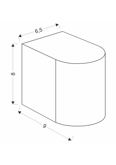 Kinkiet zewnętrzny Gu10 1xGU10 czarny 9 cm - wymiary produktu
