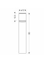 Sedum outdoor standing light 12 W LED 3000 K black 80 cm - product dimensions