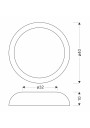 Lampa sufitowa Calabria 24 W LED 4000 K czarny 40 cm - wymiary produktu