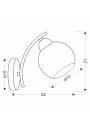 Lampa ścienna Amos 1xE27 złoty 22 cm - wymiary produktu