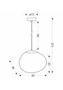 Stones pendant light 1xE27 black and white 30 cm
