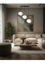 Stones pendant light 3xE27 black and white 58 cm