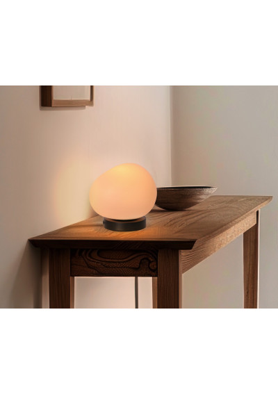 Lampa stołowa Stones 1xE27 biało czarny 20 cm - zdjęcie produktu 1