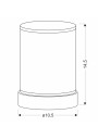 Brillo table lamp 2,5 W LED 3000 K clear 10,5 cm - product dimensions