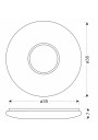 Lampa sufitowa Uran 24 W LED 4000 K biały 38 cm - wymiary produktu