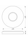 Lampa sufitowa Bubbles 24 W LED 4000 K biały 38 cm - wymiary produktu