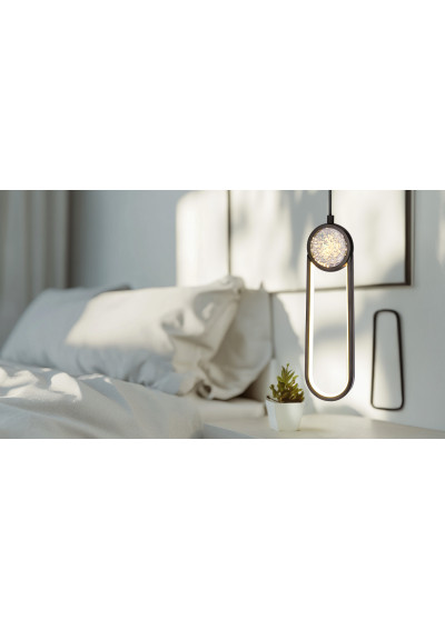 Lampa wisząca Lacrima 15 W LED 3000 K czarny 10 cm
