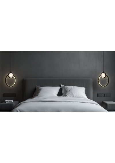Lacrima pendant light 15 W LED 3000 K black 20 cm