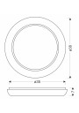Plafon Gilly 24 W LED 4000 K biały 38 cm - wymiary produktu