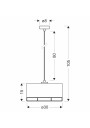 Lampa wisząca E27 1xE27 żółty 30 cm - wymiary produktu