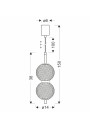Puma pendant light 10 W LED 3000 K black 14 cm - product dimensions