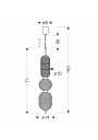 Lampa wisząca Puma 15 W LED 3000 K czarny 14 cm - wymiary produktu