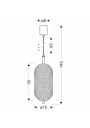 Lampa wisząca Puma 10 W LED 3000 K czarny 15 cm - wymiary produktu