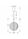 Lampa wisząca Puma 10 W LED 3000 K czarny 20 cm - wymiary produktu