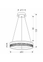 Frozi pendant light 32 W LED 3000 K white 50 cm - product dimensions